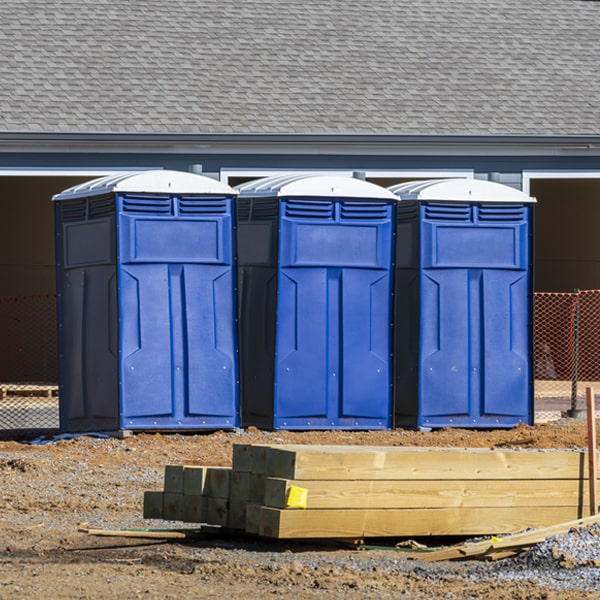 how can i report damages or issues with the portable toilets during my rental period in Buffington